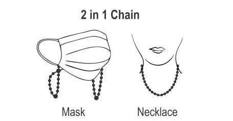 FEMEO FEMEO excellent looking Face Mask Glass Beaded Lanyards With Box Mask Necklace Holders Eyeglass Beaded Chains Stylish Mask Lanyard Anti-Lost Strap for Women Men Kids 23 inch (SET OF 3)