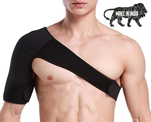 XClub Xclub Shoulder Brace & Rotator Cuff Support Brace for Men & Women, Shoulder Compression Sleeve with Pressure Pad is Ideal for Dislocated AC Joint, Labrum Tear & Frozen Shoulder Pain Relief.
