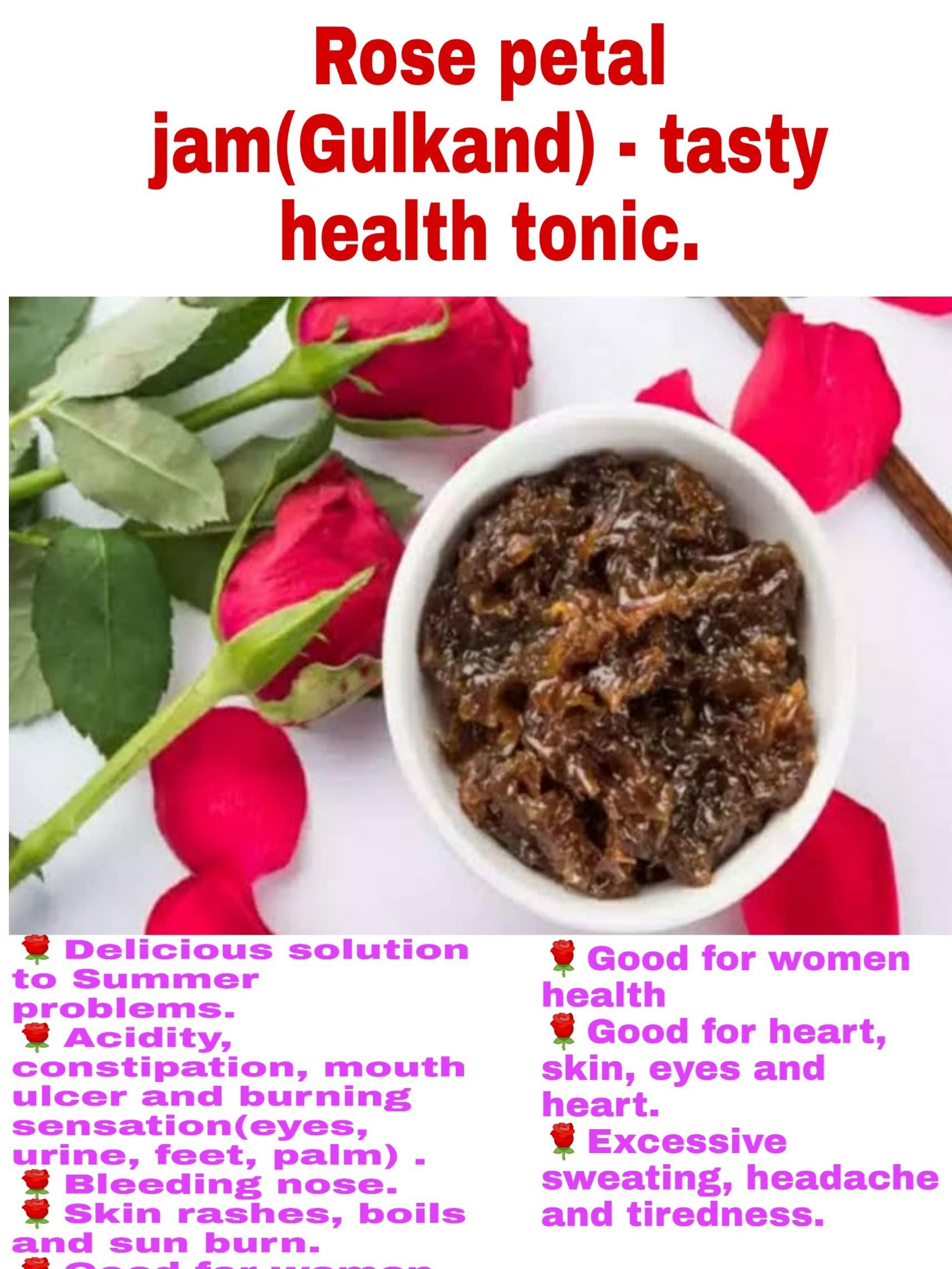 GHOTARAM GHOTARAM Gulkand Prepared Using Haldighati’s Chaitri Roses (Organic Himalayan Rose Petal Jam) Rich In Calcium and Antioxidants-450g(150g*3Pac)