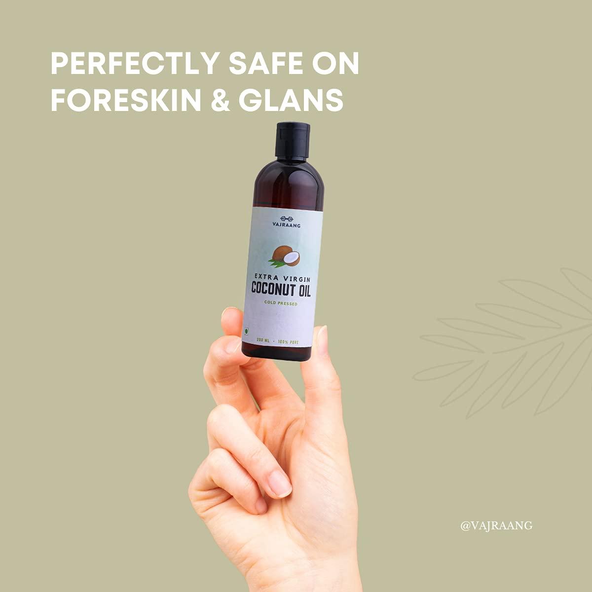 Vajraang Vajraang Extra Virgin Coconut oil for phimosis - cold-pressed (kacchi ghani) 100ml