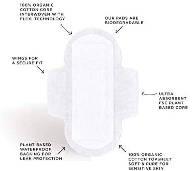 Tinkle Tinkle Sensiti-V Sanitary Pads for Girls, Rash Free Teen Sanitary Pads, Soft Organic Cotton Mini Pads, Small Pads for Teenage Girls, Super Absorbent, Leak Proof, Ideal for All Flow Types, 45 Count