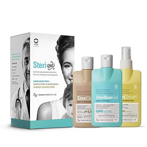 RW RW Steri 360 [Sterillium Gel™ Sanitiser + SteriSkin™ Hand & Body Wash + SteriSmart™ Surface Disinfectant] 100ML