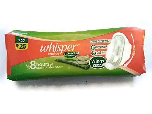 P&G Whisper Choice Aloe Vera Freshness (7 Pads) - Pack of 4 Packets