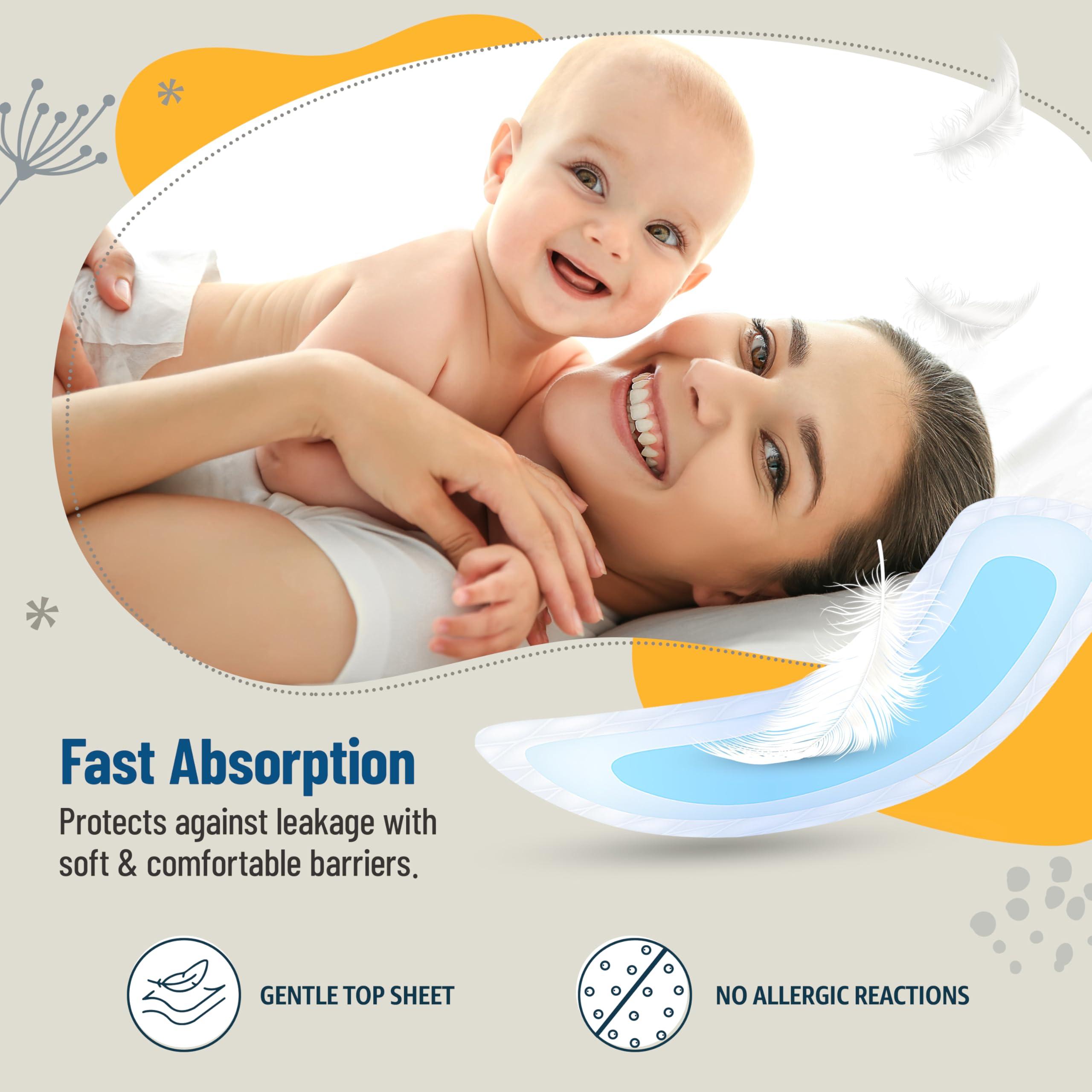 LuvLap LuvLap Extra Absorbent Maternity Pads, 10\'s x 3 Pack (30 Pads), 0-2 Weeks Post-Birth, After Delivery Pad for Heavy Flow, Sanitary Pads for Women, Ultra Soft Pads for Maternity Flow,Postpartum Bleeding