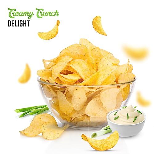 THE THEATRE PROJECT The Theatre Project Kettle Cooked Chips, Sour Cream & Onion Chips, Potato Chips, Combo Pack of 5 Pouch, 410g