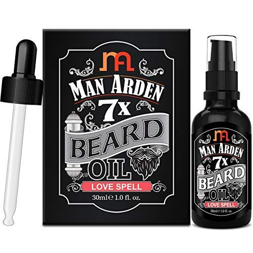 MAN ARDEN Man Arden 7X Beard Oil 30ml (Love Spell) - 7 Premium Oils Blend Supports Beard Growth & Nourishment