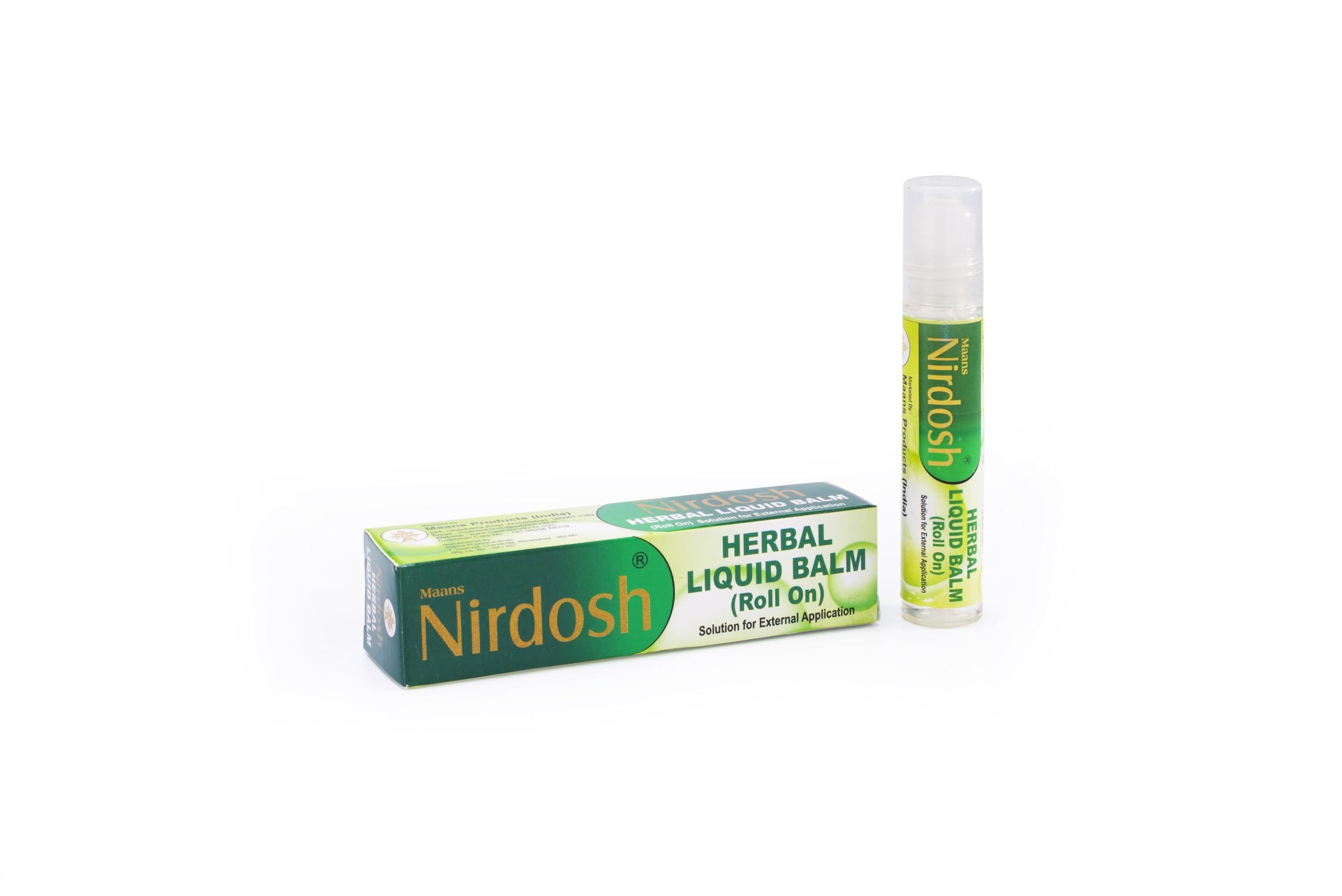 Nirdosh Nirdosh Herbal Liquid Roll-On Balm (Pack of 5) - 100% Natural Herbal Oil for Soothing Comfort