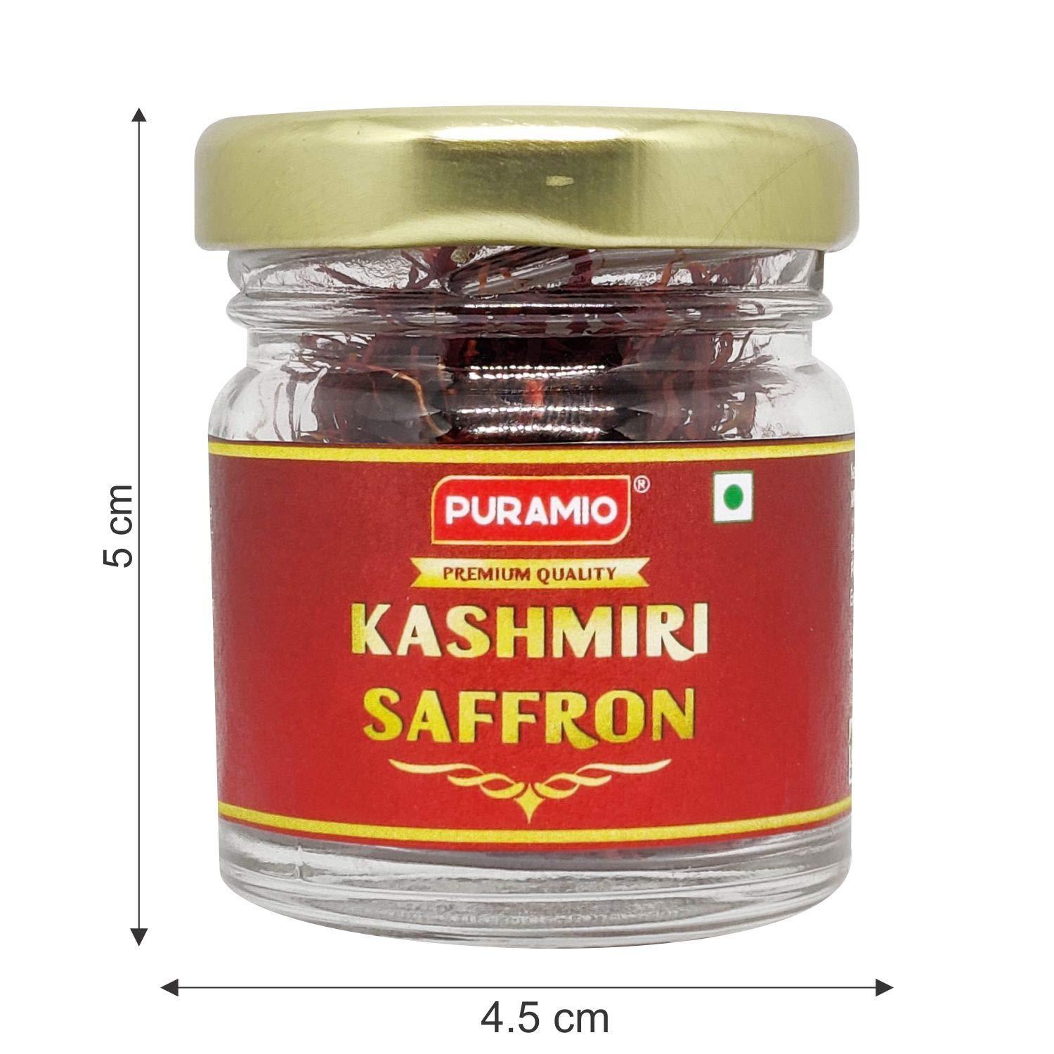 PURAMIO Puramio Kashmiri Mongra Saffron (Kesar) - 100% Pure and Natural, 5g