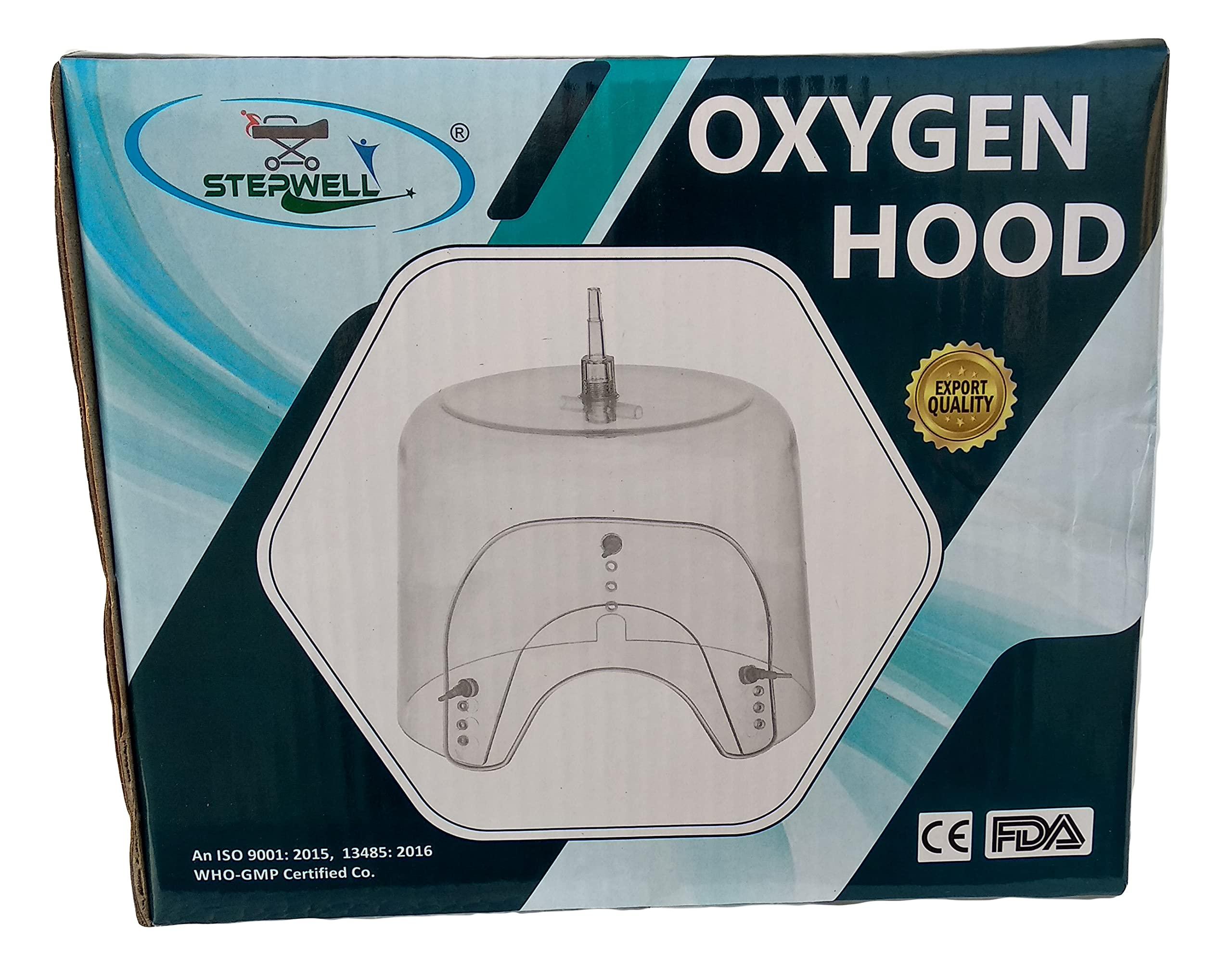 STEPWELL STEPWELL Oxygen Hood (Medium) for Newborn baby, Pediatric, NICU with Clear View for, Clinics, hospitals & Nursing Homes
