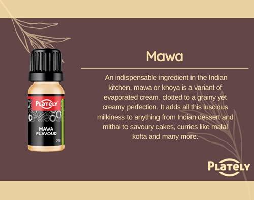 Plately Plately - Mawa - Food Flavour Essence for Baking Cakes, Cookies, Chocolates, Ice Creams, Desserts, 30g
