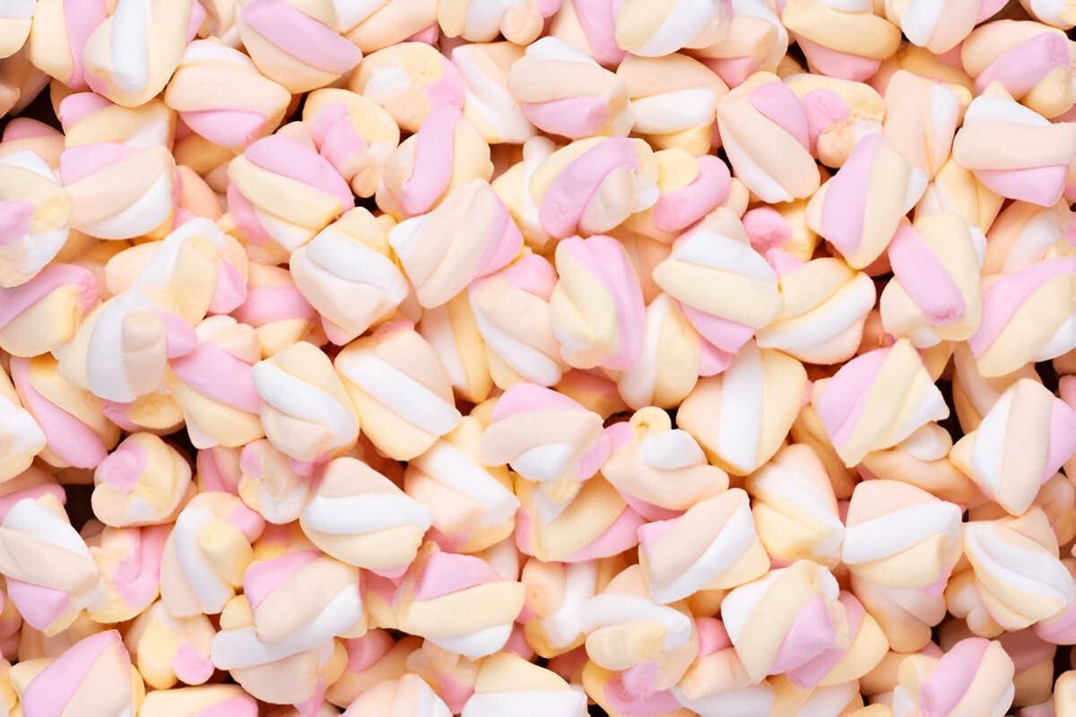 Tastify Tastify Vegan Twist Marshmallows Candy - 175 Gms (80 Pieces) ~ Assorted Fruit Flavour ~ Pure Veg Twisted Shape Marshmallow