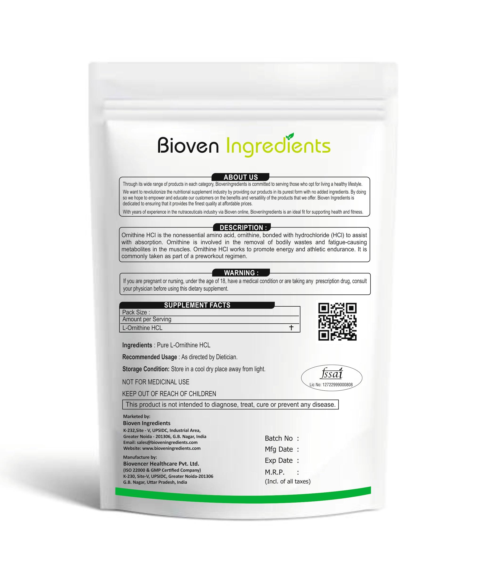 Bioven Ingredients L-Ornithin HCL Powder (Gram, 125)