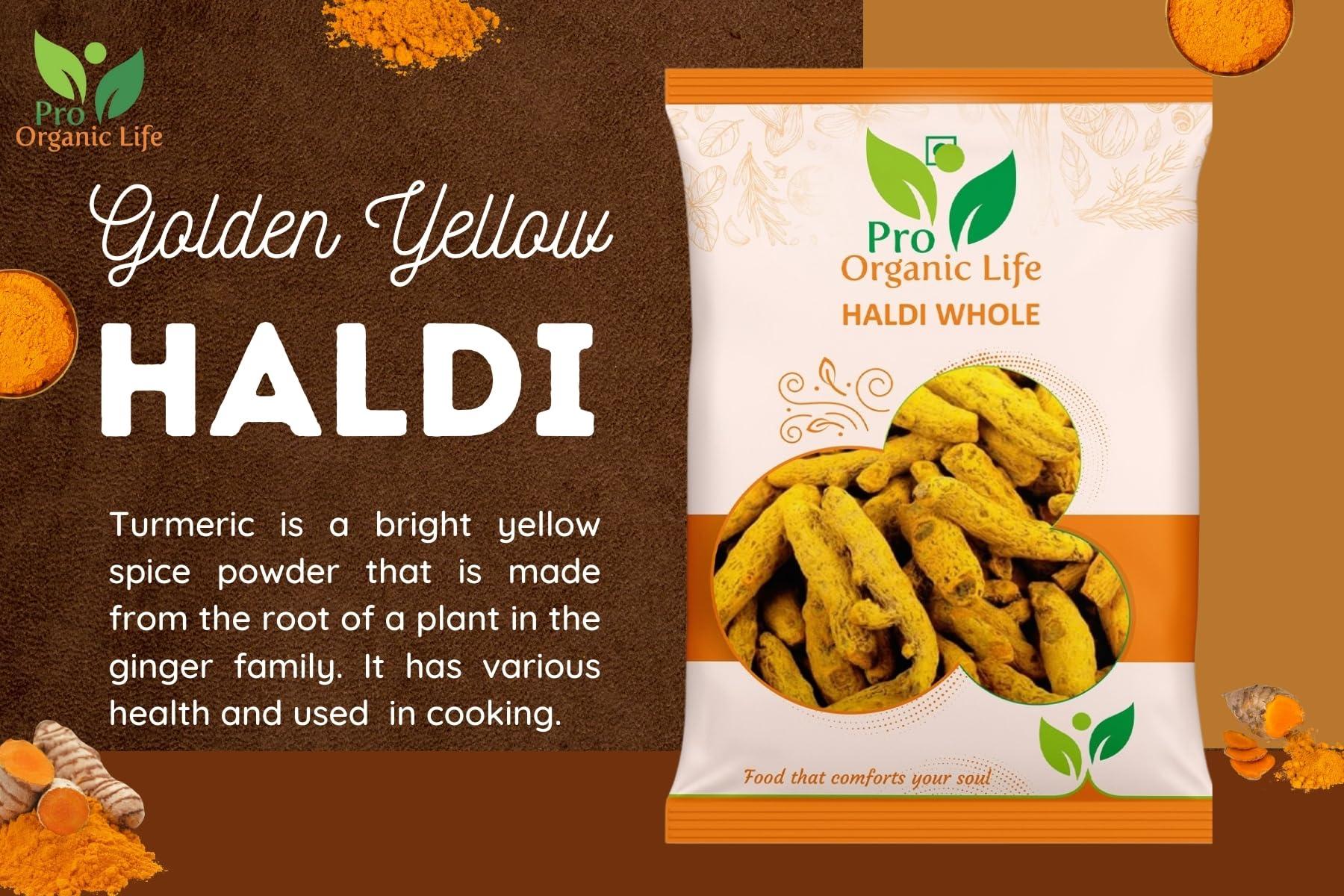 PRO ORGANIC LIFE PRO ORGANIC LIFE Turmeric Whole ( HALDI SABUT ) 450 Grm (8)