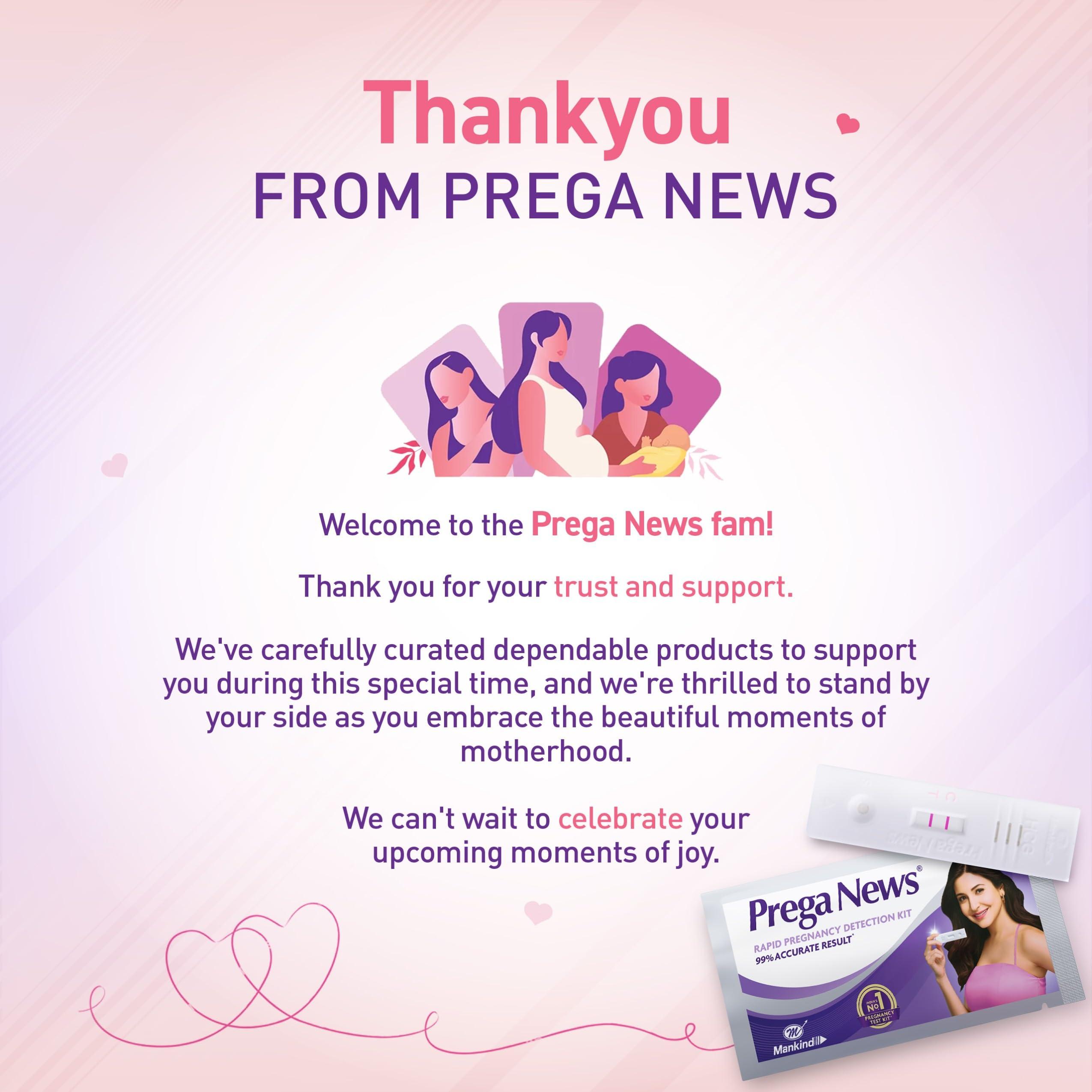 Prega News Prega News One Step Urine HCG Pregnancy Test Kit Device - Pack of 6 Kits| 99% Accurate Results in 5 Mins| Indias No 1 Pregnancy Kit