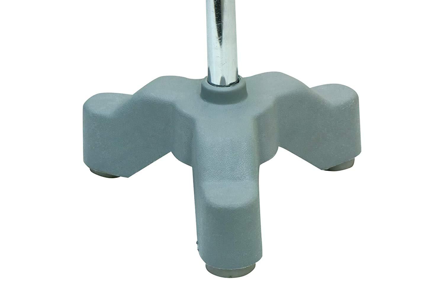 MUBBA MUBBA 3 Leg Walking Sticks Chrome Tripod Cane Three Leg Crutches Grey