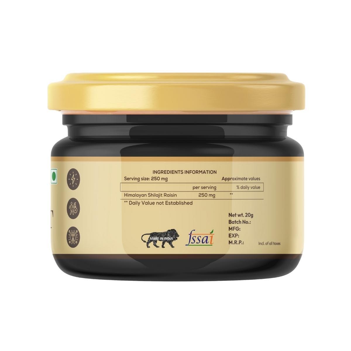 Herb Biotics -Revitalize with Herbs Herb Biotics 100% Pure Himalayan Shilajit/Shilajeet Resin 20 gm - With 78% Fulvic Acid - For Endurance, Stamina and strength | Lab Certified (1)