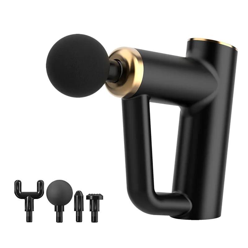 CASSOWARY CASSOWARY Newest Chiropractic Rechargeable Small Facial Gun Deep Tissue Massage Gun with 6 speed setting Portable Electric Handheld Body Massager for Back Neck Pain Relief (Black)