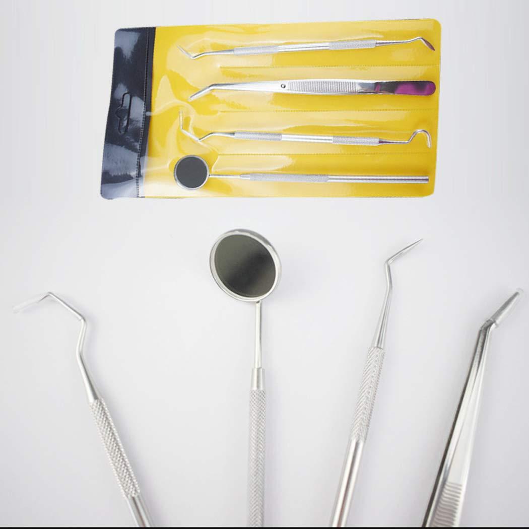 yeesport yeesport 6PCS Dental Tool Kit Stainless Steel Portable Professional Teeth Cleaning Tool Oral Care Kit