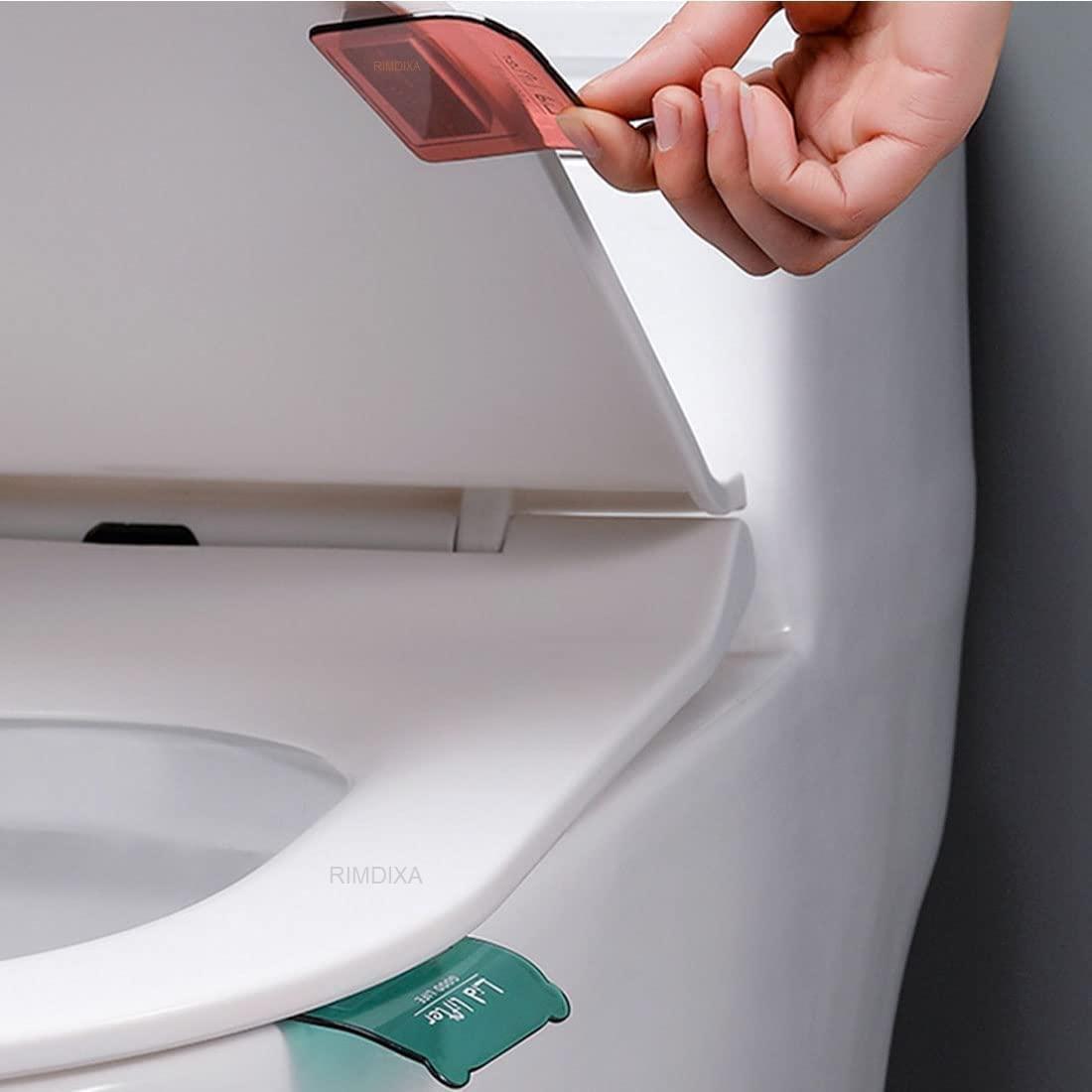 RIMDIXA RIMDIXA Toilet Seat Lifter Self-Adhesive Toilet Seat Holder with Double Tape Toilet Seat Lifter Handle Clip Water Closet Toilet Lifter Avoid Direct Contact with Cover & Seat (Multicolor) (3)