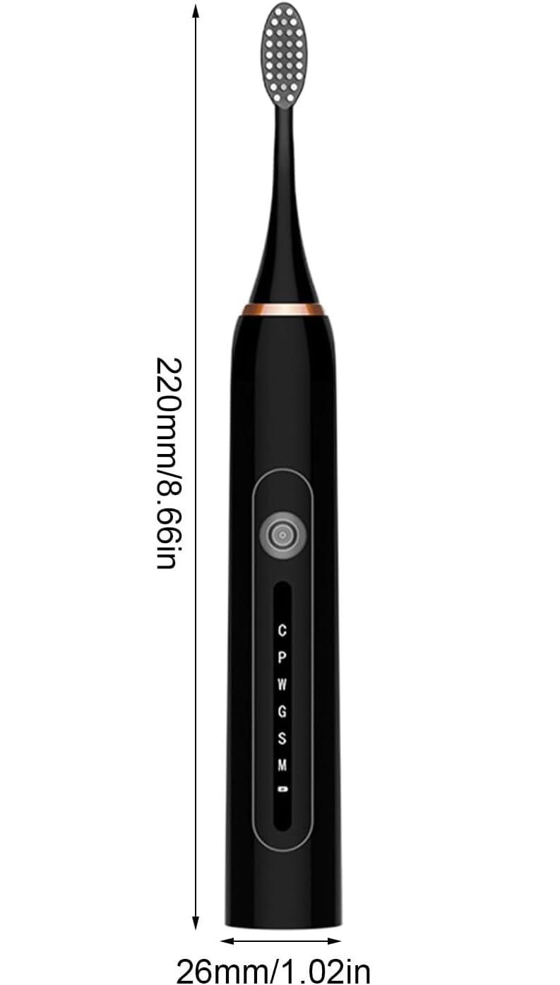 Clefairy Clefairy Electric Toothbrush For Adults, Travel Sonic Toothbrush with 4 Replacement Heads, Ultra Clean Rechargeable Toothbrush Portable Use 6 Optional Modes