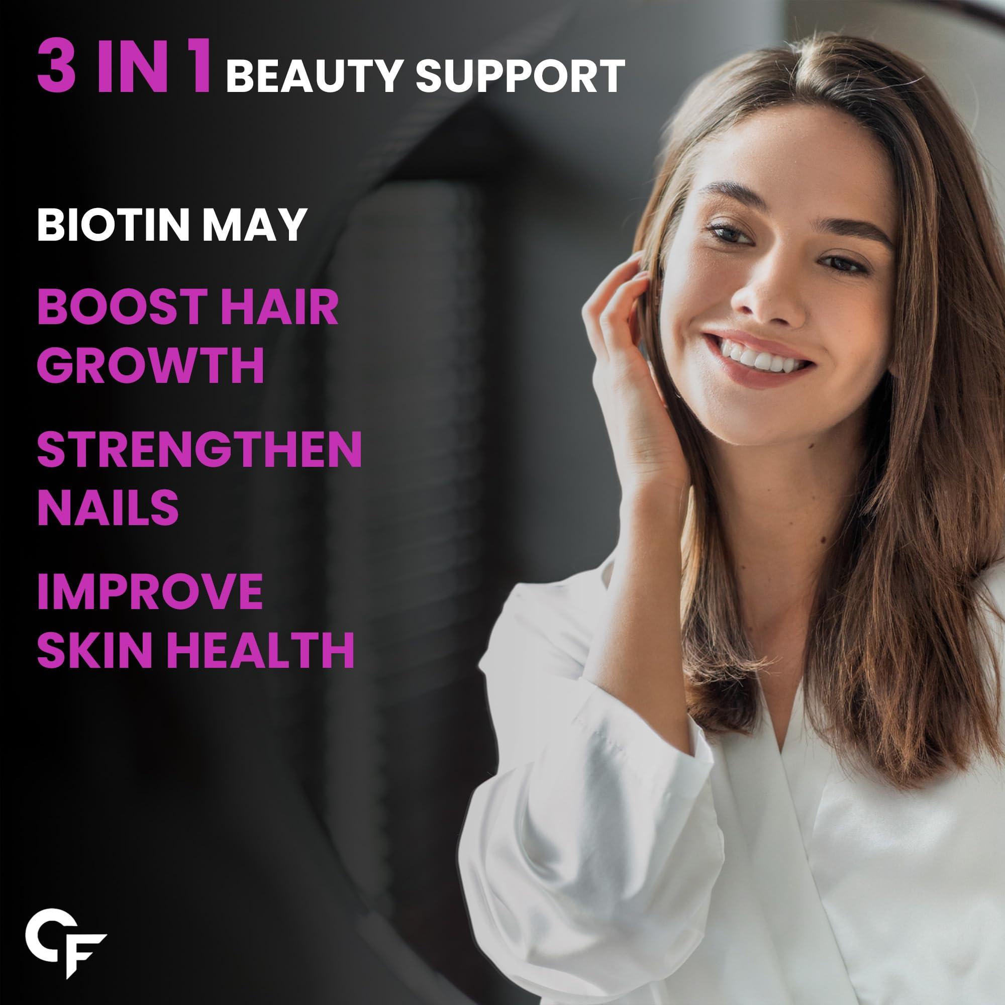Carbamide Forte Carbamide Forte Biotin 10000mcg | Biotin Tablets for Hair Growth | Biotin Supplement for hair, skin, and nails | Hair Vitamins for Men & Women | 120 Tablets