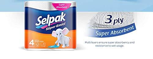 Selpak Selpak Kitchen Towel Paper - 3Ply (4 Rolls/Pack)