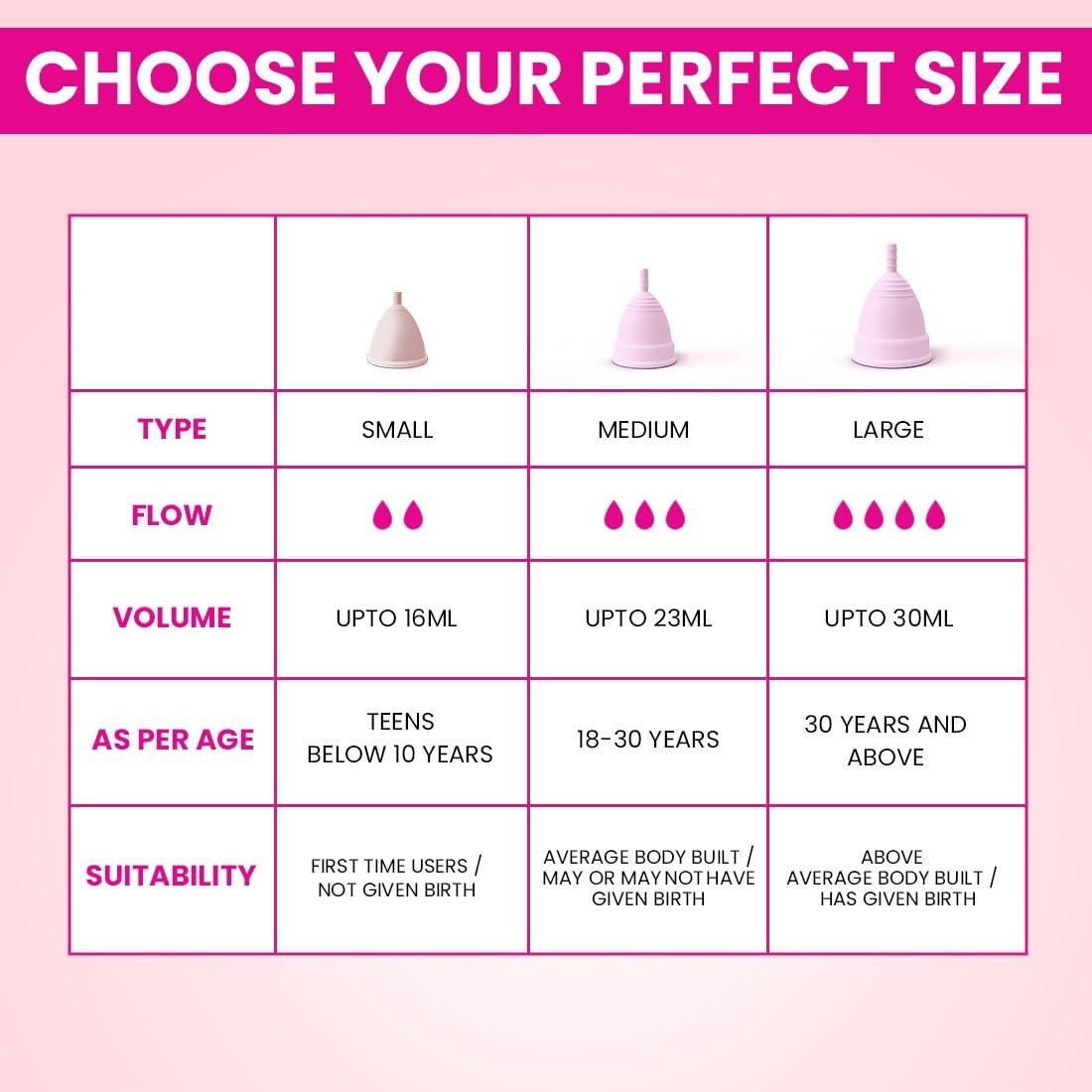 Everteen Everteen Small Menstrual Cup For Periods|Odor-Free, Rash-Free, No Leakage|12-Hour Protection|Up To 10 Years|Medical-Grade Silicone|Free Pouch|Sanitary Cup For Feminine Hygiene- 1 Count