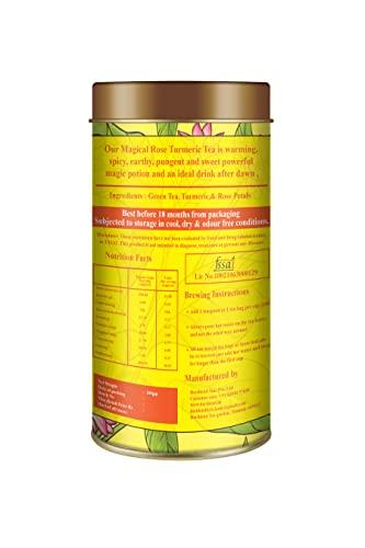 HerBlend Gourmet Rose Turmeric Tea, 100gm herbal tea for immunity booster. glowing skin and healthy hair image-2