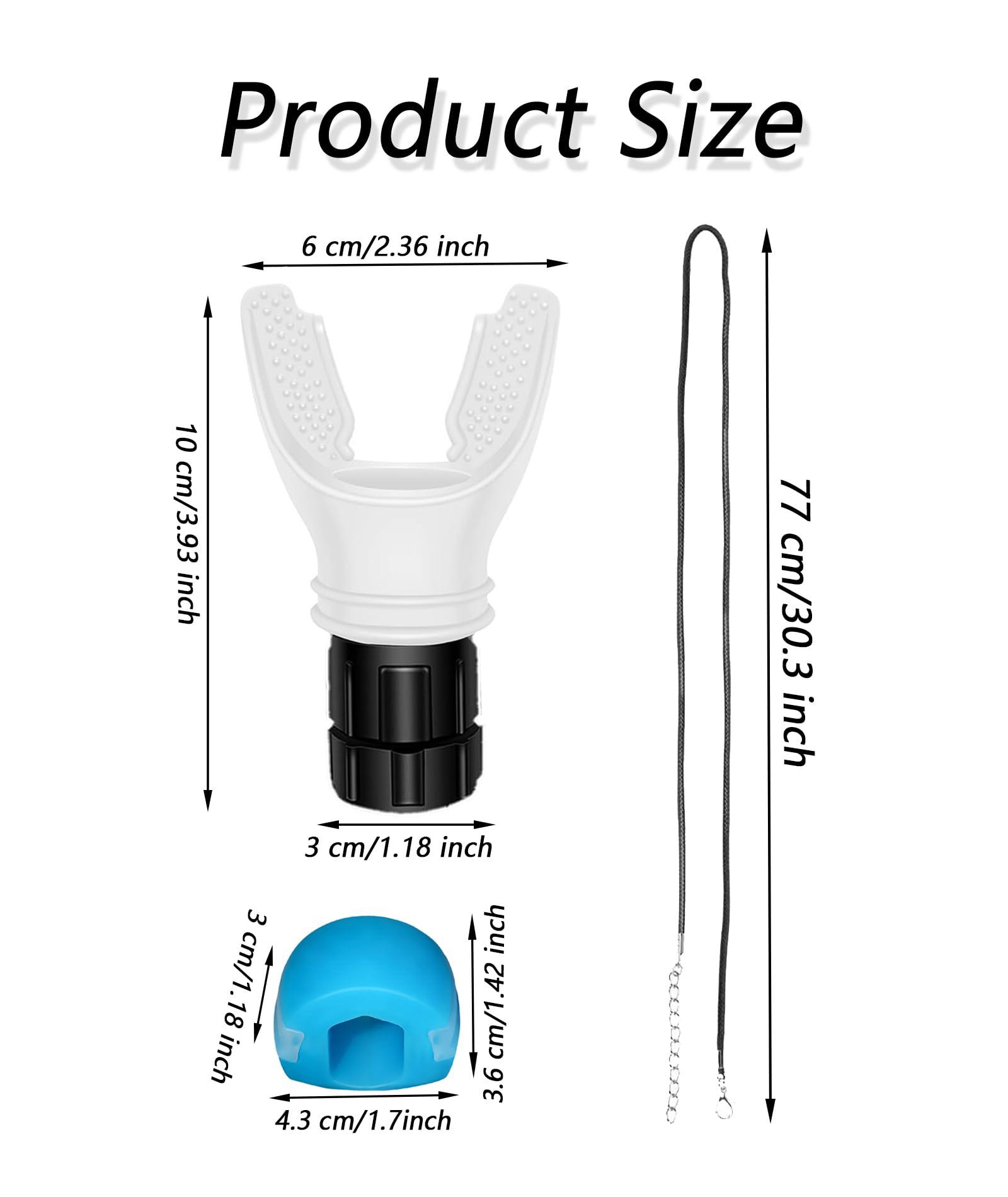 NHCDFA Oxyboost Breathing Device, Lungs Exercise Equipment, Breathing Exercise Machine Compact Pure Silicone Oxybreeze Lung Exerciser Device Ideal for All Easy to Clean (Black and White(4 Pcs))