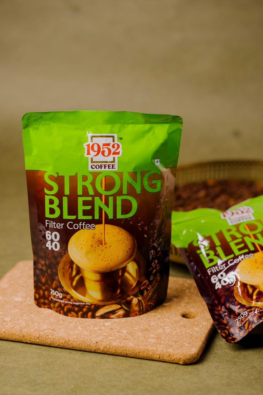 1952 1952 Coffee Combo Of Golden Blend Filter Coffee With Strong Blend Filter Coffee, Blend of Handpicked Chigmagalur Coffee with Slow-Roasted Perfectly Grounded Chicory, 250g X 2