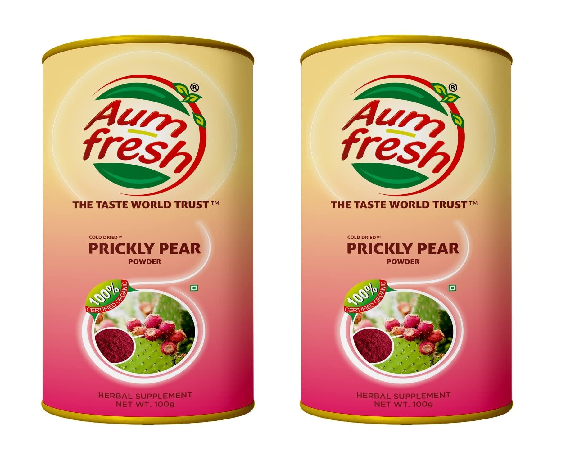 Aum Fresh AumFresh Prickly Pear Fruit Powder - 100% Pure & Natural,200 gm (100g x2) | Real Fruit powder