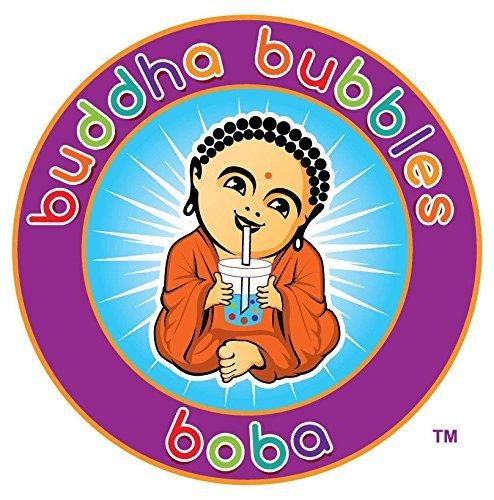 Buddha Bubbles Boba 50 XL Paper Boba Tea Fat Straws Red & White by Buddha Bubbles Boba