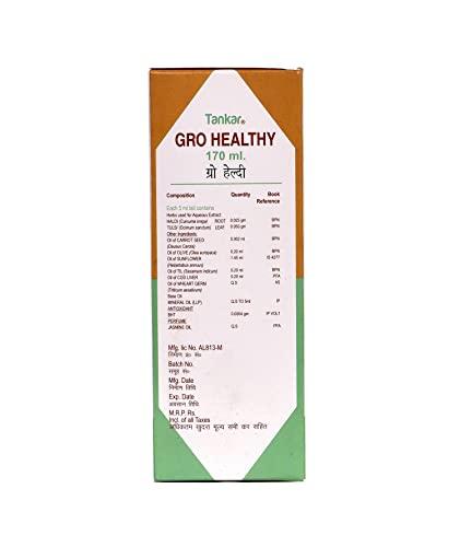 TANKAR Tankar Gro Healthy ADE Vitamin Baby massage Oil for growth and vigour of babies, contains vitamin A, D, E and olive oil | Safe all skin type 170ML (Pack of 2)