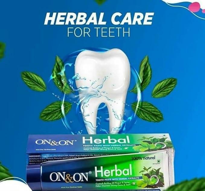 PUPHE PUPHE On&On Herbal Oral Care Tooth Paste With Herbal Extracts 150 Gms (Pack Of 2)