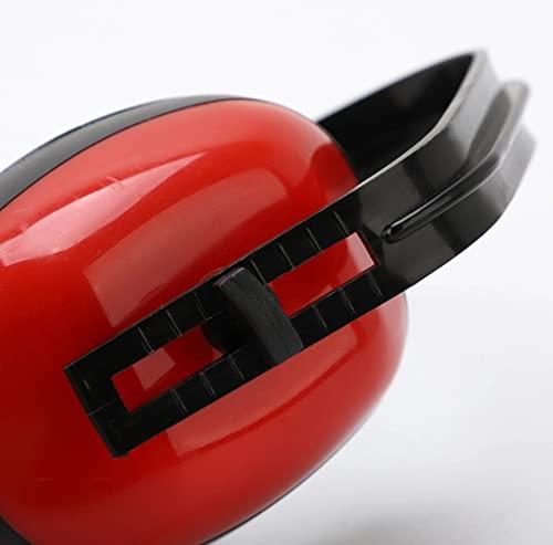 TheMujtaba TheMujtaba Earmuff easily fit different head shapes/sizes Hearing Protection Lighter Weight & um Hearing Protection Red & Black (Pack Of 1)