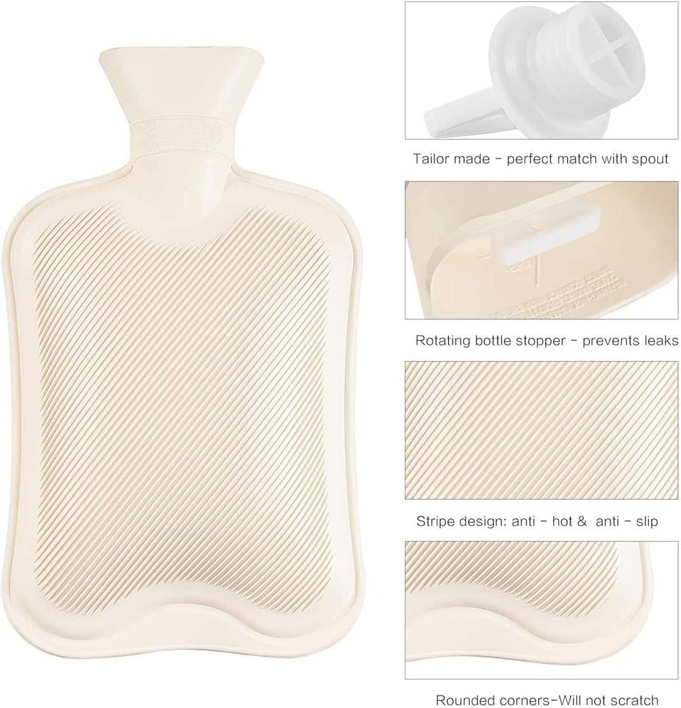 Onprix Onprix Hot Water Bottle with Plush Cover 1L Cute Mini Hot Water Bag for Neck Shoulder Pain and Hand Feet Warmer Hot Water Bottle for Women Kids Gifts (Multi Color)