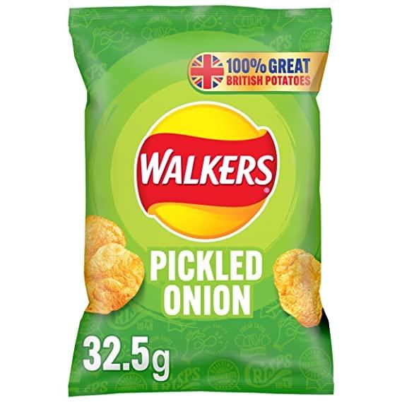 Generic Walkers Pickled Onion Crisps - 32.5g - Pack of 2