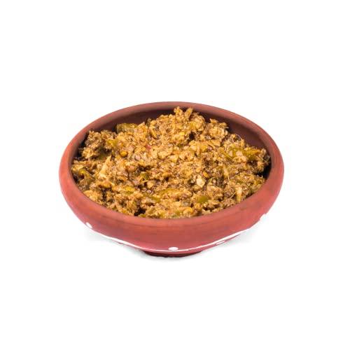 JhaJi - Taste of Mithila JhaJi - Taste of Mithila Oal Ginger Chilli Mix Pickle | Tangy, Spicy, And Gingery Aftertaste | Grated Jimikand Pieces | Sun-Dried | Bihari-Style Homemade Pickle, 500G