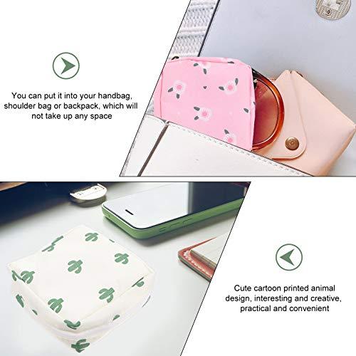 Artibetter ARTIBETTER 2pcs Menstrual Pad Napkins Bag Pouch Nursing Pad Holder Sanitary Napkin Bag Small Zipper Pouch Coin Purse for Women and Girls