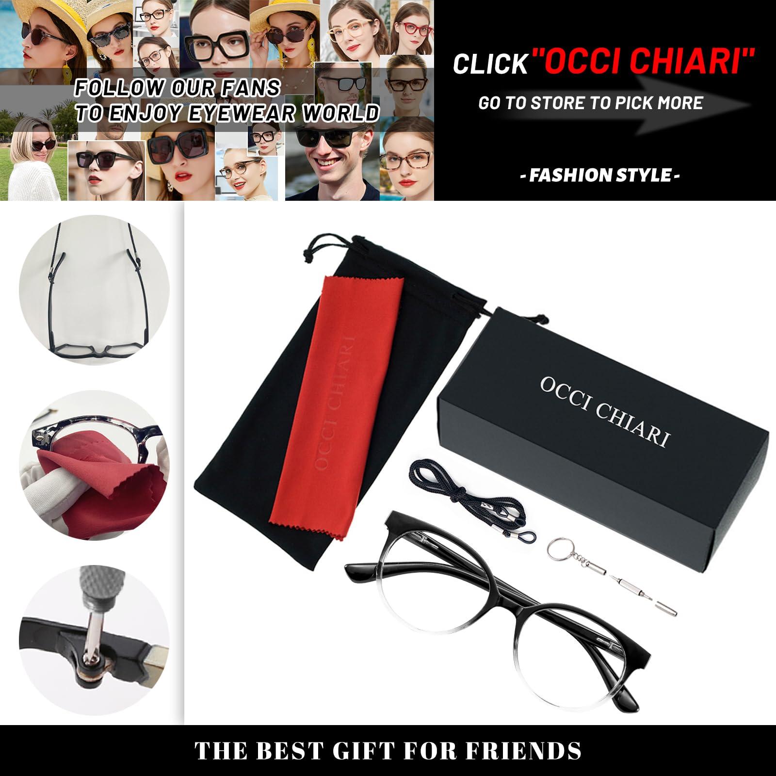 OCCI CHIARI OCCI CHIARI Petite Reading Glasses for Small Face Women Fashion Slim Reders 1.25+(1.0 1.25 1.5 1.75 2.0 2.25 2.5 2.75 3.0 3.5 4.0 5.0 6.0)