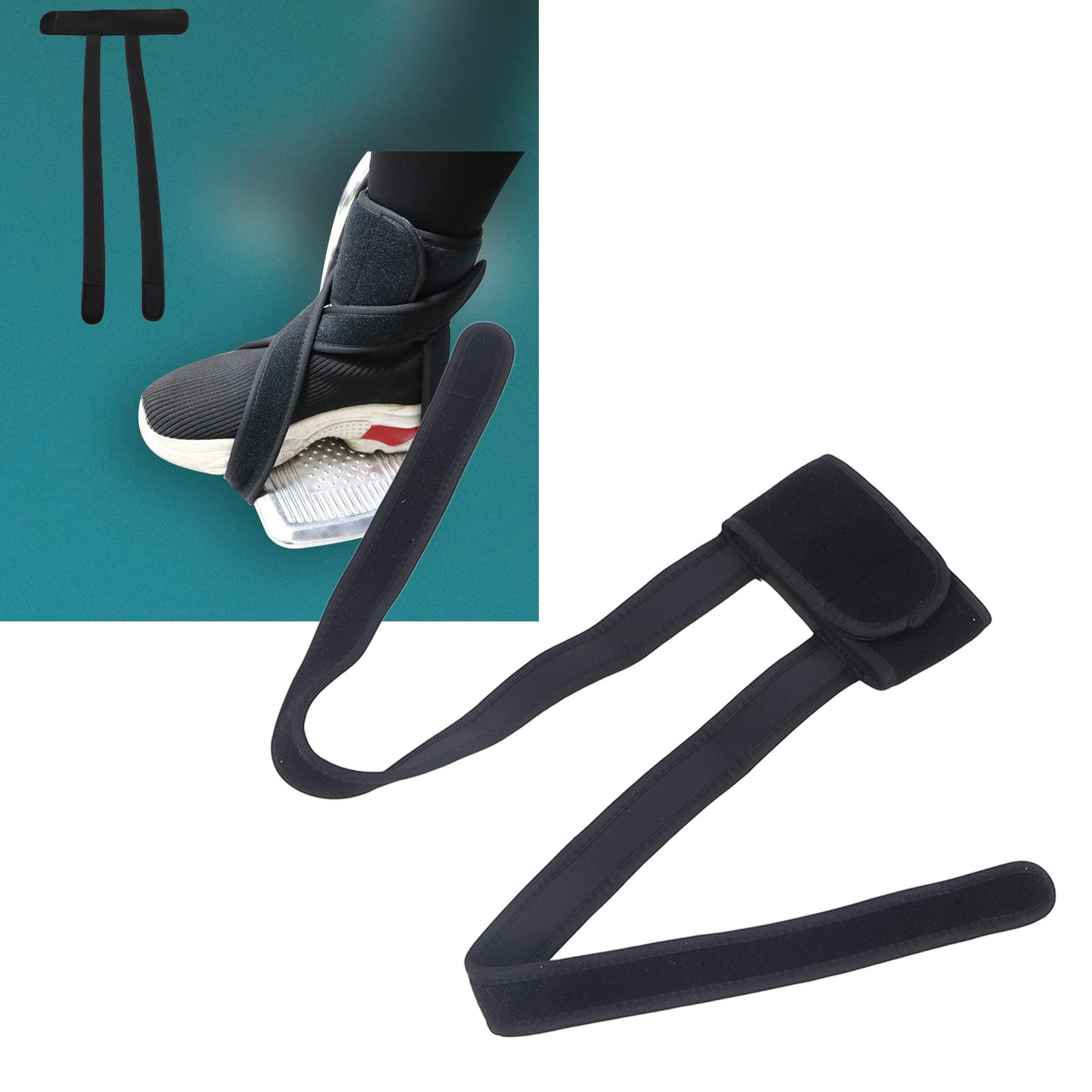 Luroze Wheelchair Safety Foot Strap 35x70cm Hand Washable Wheelchair Foot Strap Black Color Fixed Outdoors