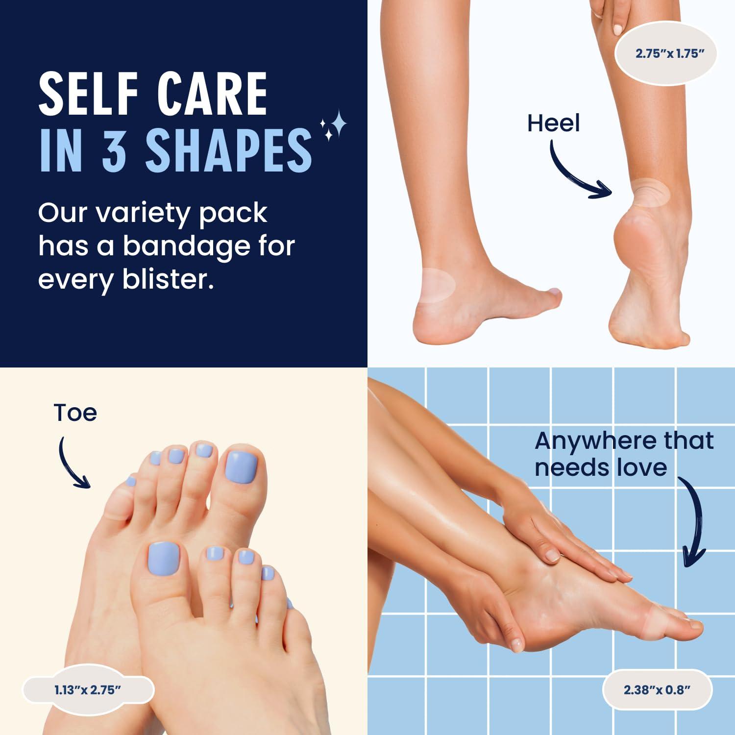 Dr. Frederick\'s Original Dr. Fredericks Original Better Blister Bandages - 12 ct Variety - Waterproof Hydrocolloid Bandages for Foot, Toe, & Heel Blister Prevention & Recovery - Blister Pads