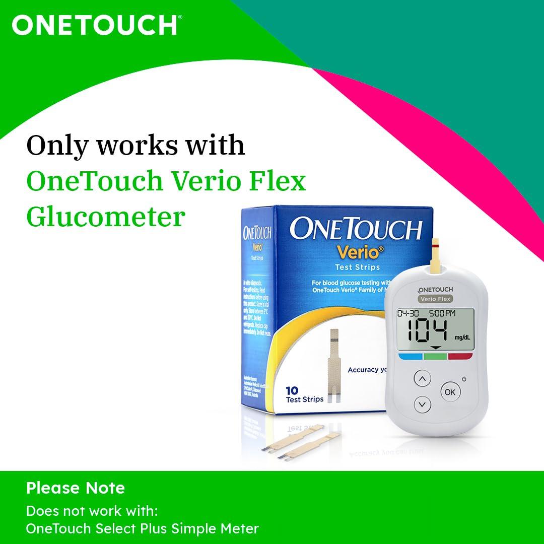 OneTouch OneTouch Verio Test Strips | Pack of 25 Strips | Blood Sugar Test Machine Testing Strips | Global Iconic Brand | For use with OneTouch Verio Flex Glucometer