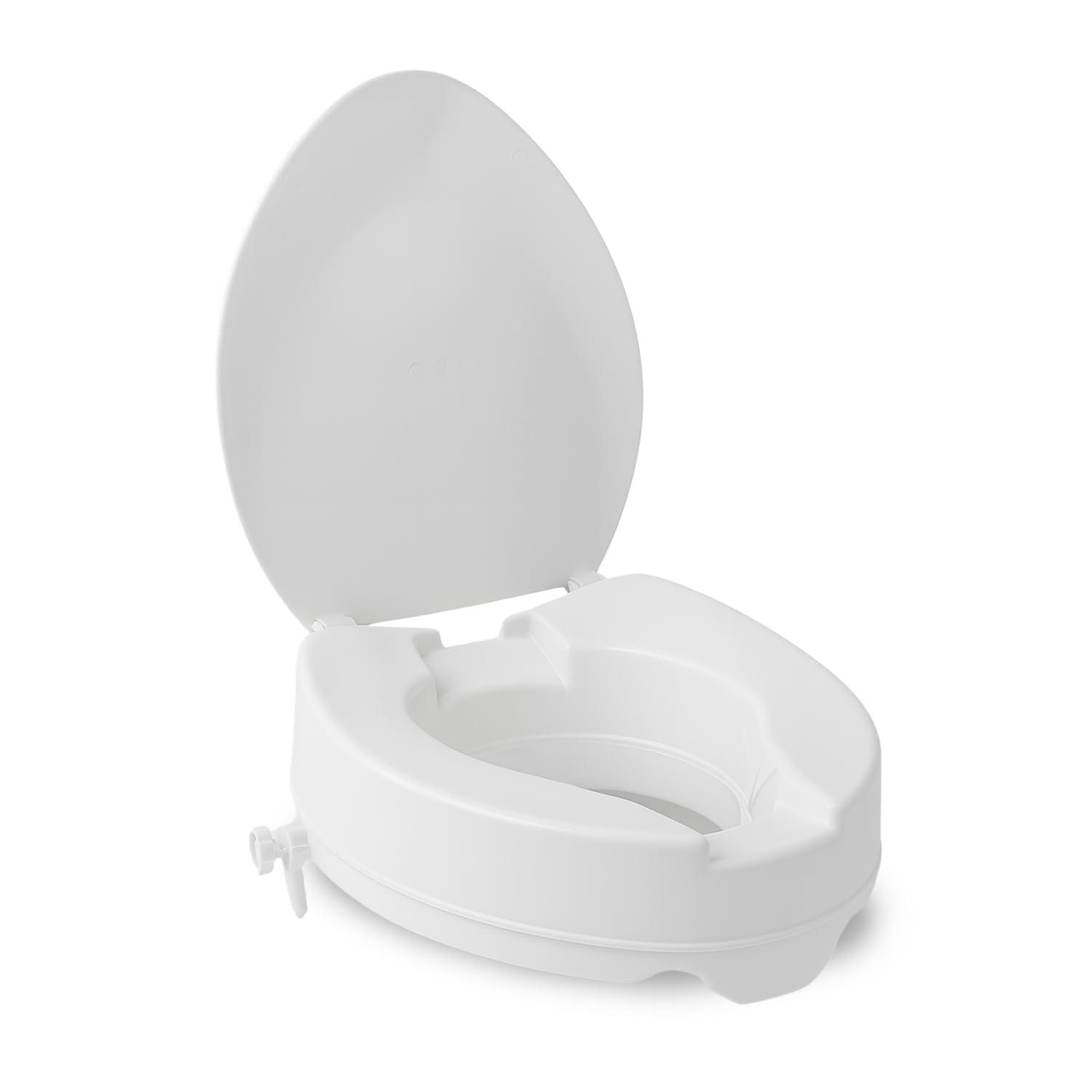 Flamingo Flamingo Classic Elevated Commode Seat | Toilet Stool Commode Chair for Elderly, Disabled Men & Pregnant Women | 4" Inch