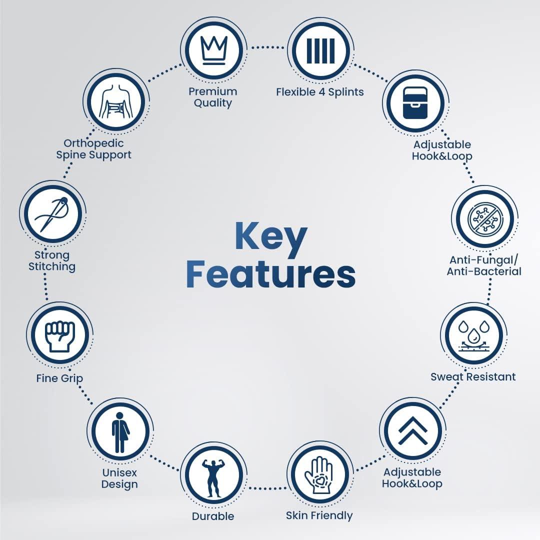 Dr Trust Dr Trust USA Lumbar Support Belt for Back Pain Relief, Orthopedic Adjustable Lumbo sacral Spine Strain Belt For Backache, Posture Corrector, Waist, Lower Back Support For Men/Women -329 (S)