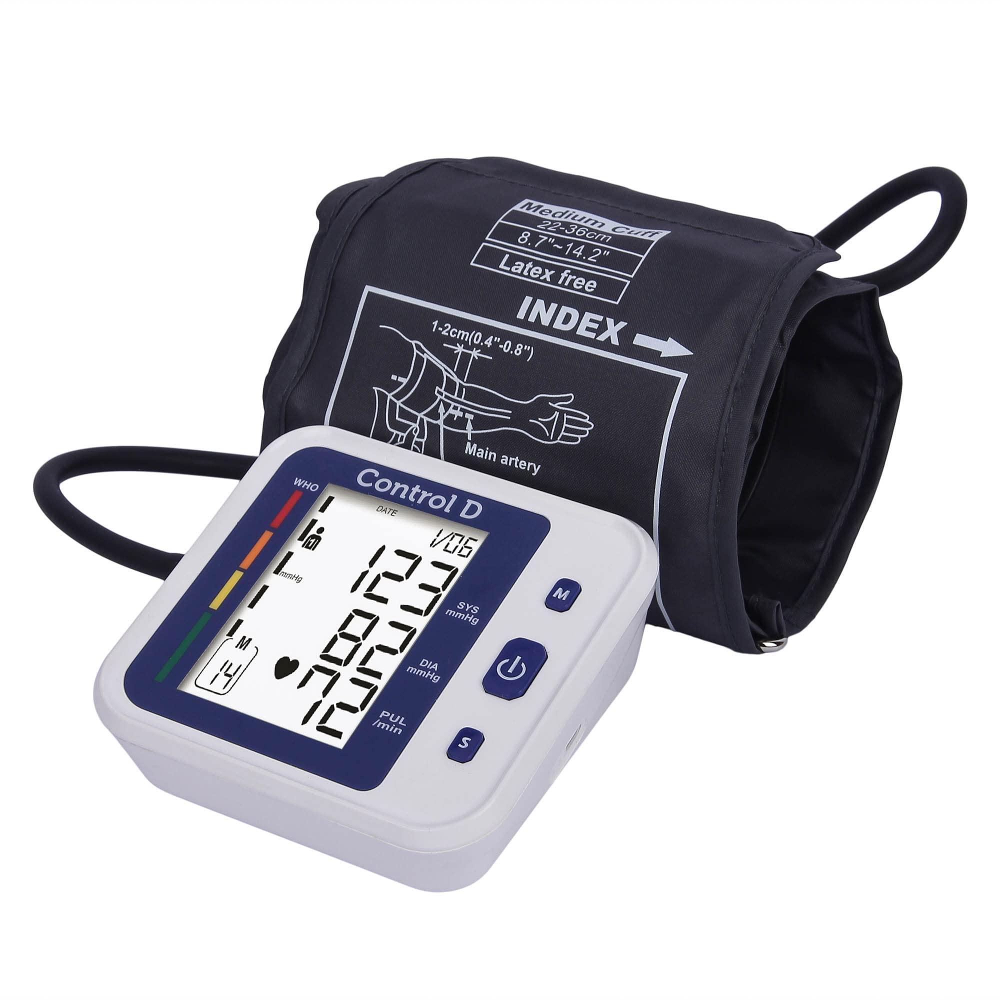 Control D Control D Prime USB Port BP Monitor Automatic Oscillometric Digital Blood Pressure Checking Machine Upper Arm Portable Digital Blood Pressure Monitor BP Machine (White, Blue)