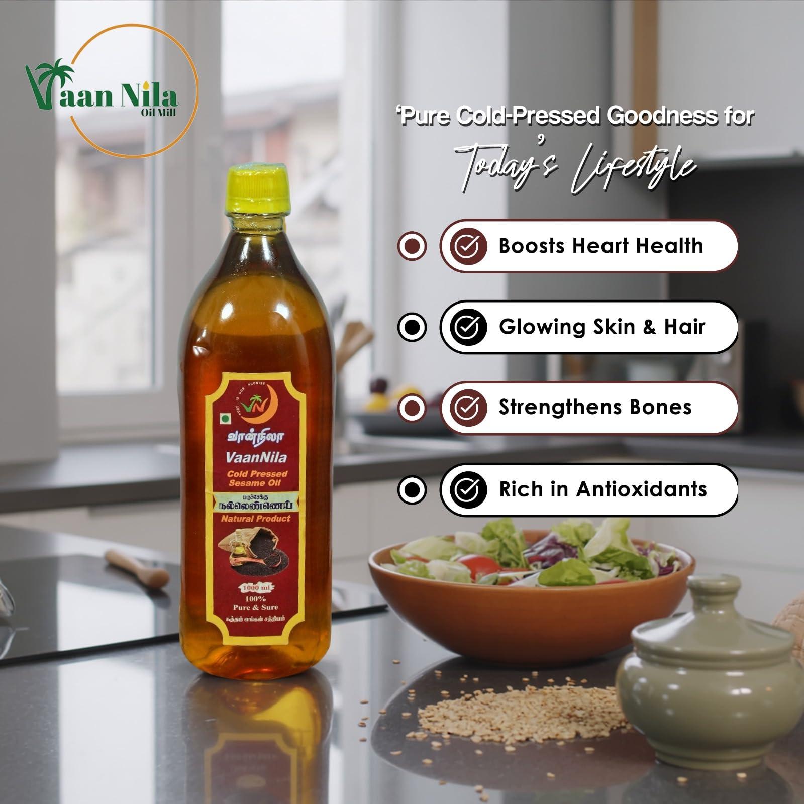 Vaan nila cold-pressed sesame seed oil/Gingelly oil(1000ml)