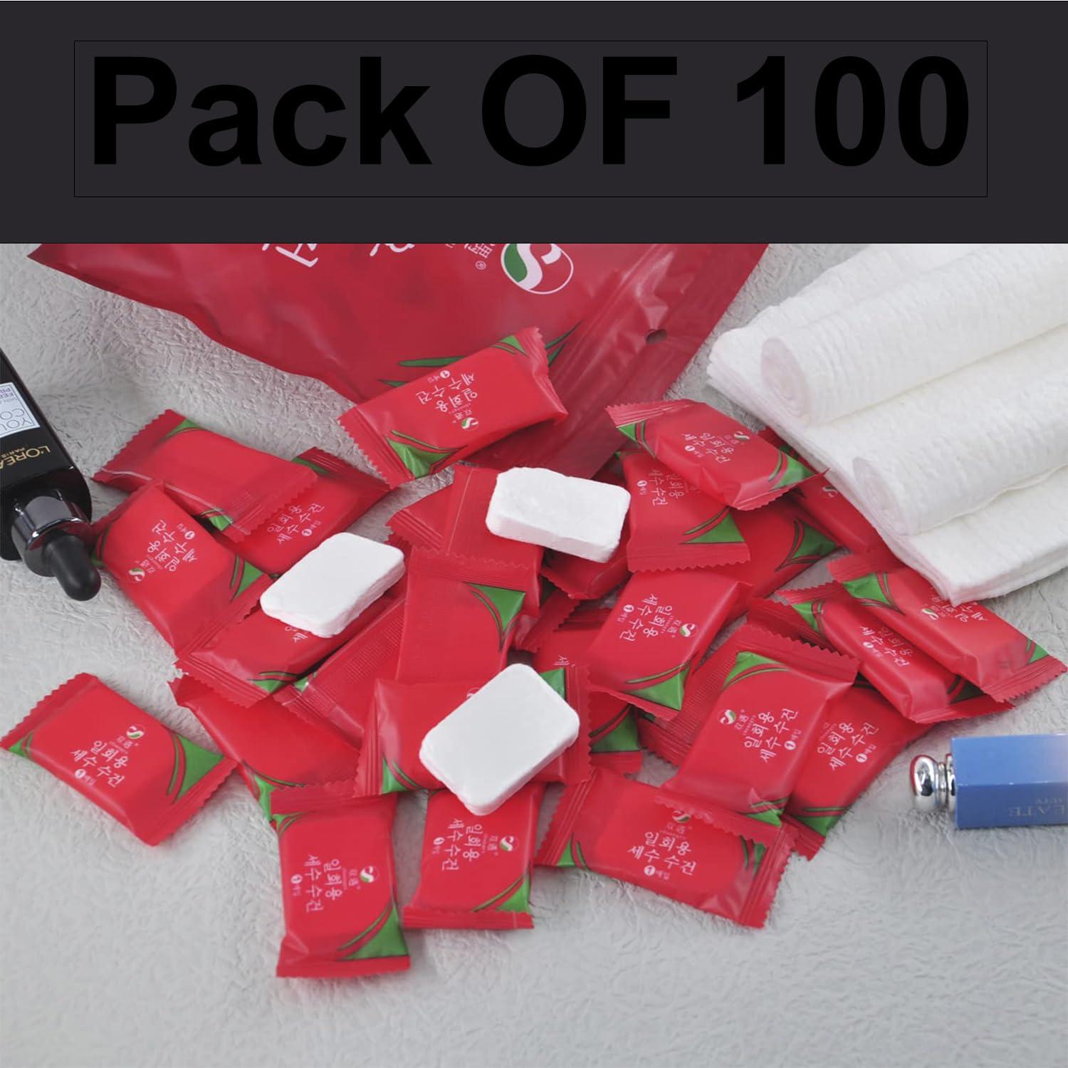 JOYUS JOYUS Coin Tissue Tablets, Disposable Compressed Tissue Mini Towels Tablets, Soft & Odor Free, Portable Home Hand Napkin Wipes for Survival Travel Camping Beauty Salon Outdoor, White, Pack of 10