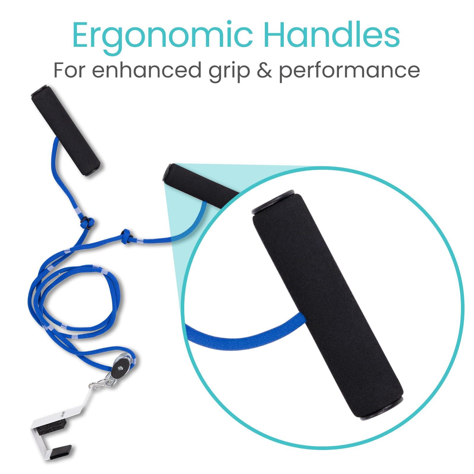 VIVE Shoulder Pulley by Vive - Over Door Rehab Exerciser for Rotator Cuff - Home Cable Arm Rehabilitation Exercise System for Frozen Shoulder, Physical Therapy, Flexibility, Range of Motion and Stretching.