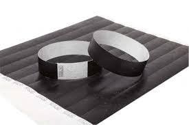 DECOWALL Decowall Tyvek Paper Wristband (Black) Color (Pack of 200)